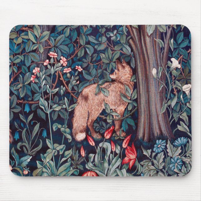 Fox in The Forest, William Morris Mouse Mat (Front)
