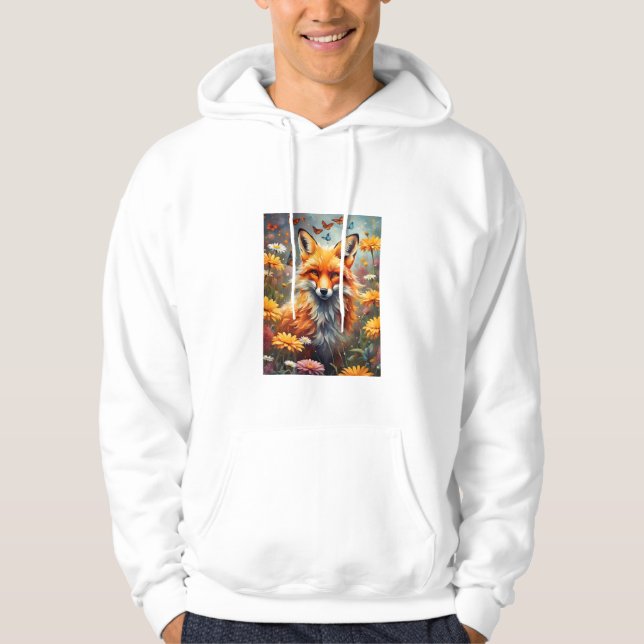 fox in the meadow hoodie (Front)