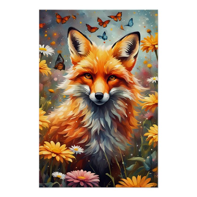 fox in the meadow poster (Front)