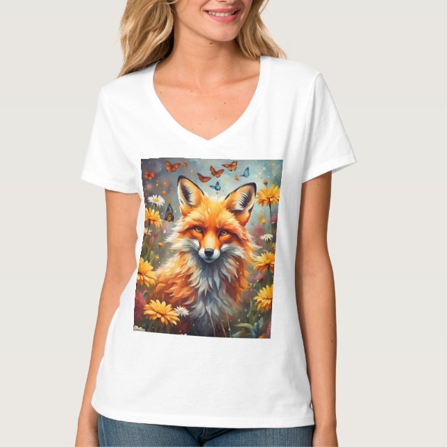 fox in the meadow T-Shirt (Front)
