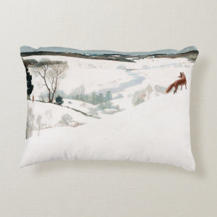 Fox in the Snow, 1935 by Newell Convers Wyeth Decorative Cushion