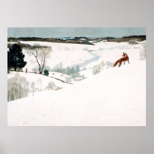 Fox in the Snow, 1935 by Newell Convers Wyeth Poster