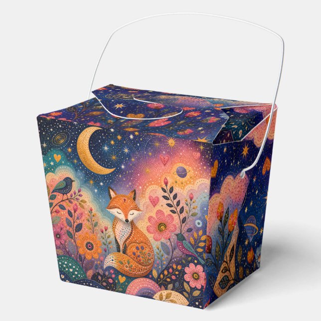 Fox in the Star Garden Favour Box (Front)