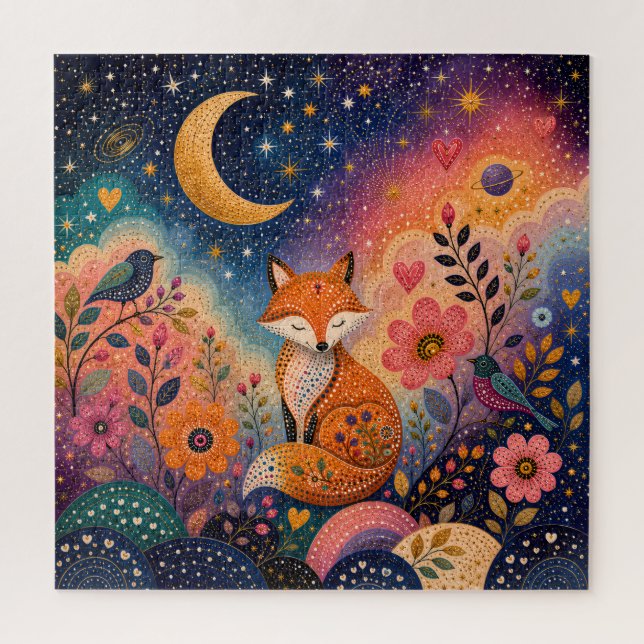 Fox in the Star Garden Jigsaw Puzzle (Vertical)