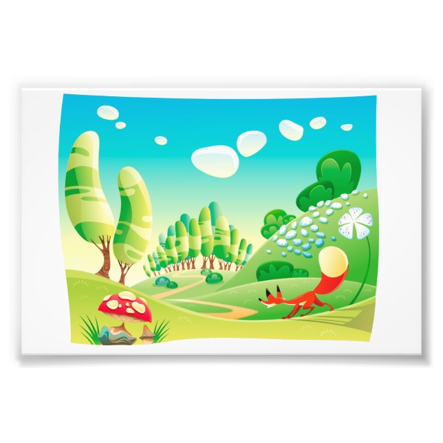 Fox in the wood. photo print (Front)