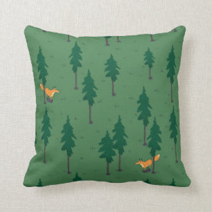 Fox in the woods. cushion