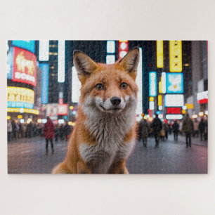 Fox in Times Square Jigsaw Puzzle