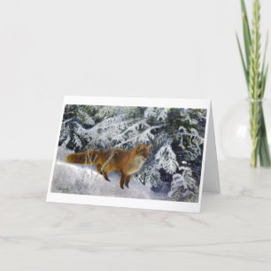 Fox in Winter (1904) by Bruno Liljefors Thank You Card
