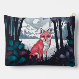 Fox in Wood Clearing Accessory Pouch Travel Bag