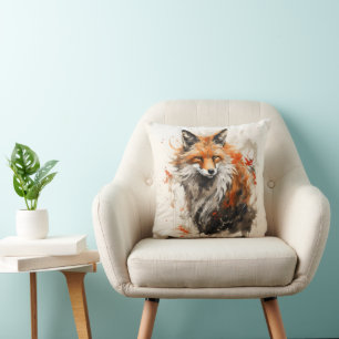 Fox Ink Painting Cushion