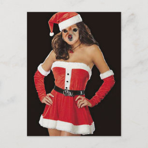 Fox Is Another Santa's Helper Holiday Postcard