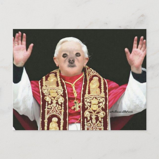 Fox is the Pope Postcard (Front)