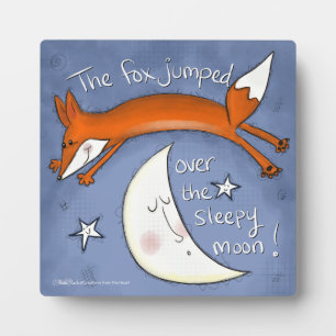 Fox  Jumps Over the Moon Plaque