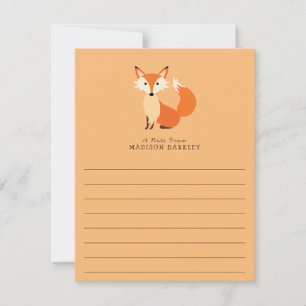 Fox Kid's Cute Flat Stationary Cards
