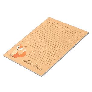 Fox Kid's Cute Woodland Animal Stationary Notepad