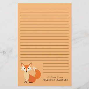 Fox Kid's Cute Woodland Animal Stationery