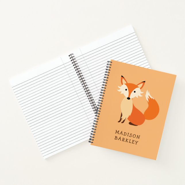 Fox Kid's Cute Woodland Animals Notebook (Inside)