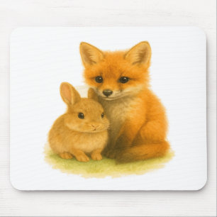 Fox Kit & Bunny Buddies Mouse Mat
