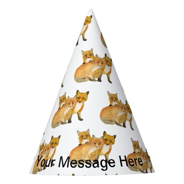 Fox Kits Party Hat (Front)