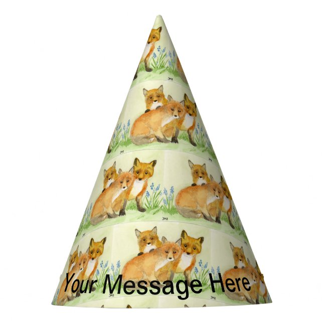 Fox Kits Party Hat (Front)