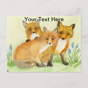 Fox Kits Postcard
