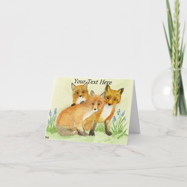 Fox Kits Thank You Card (Front)
