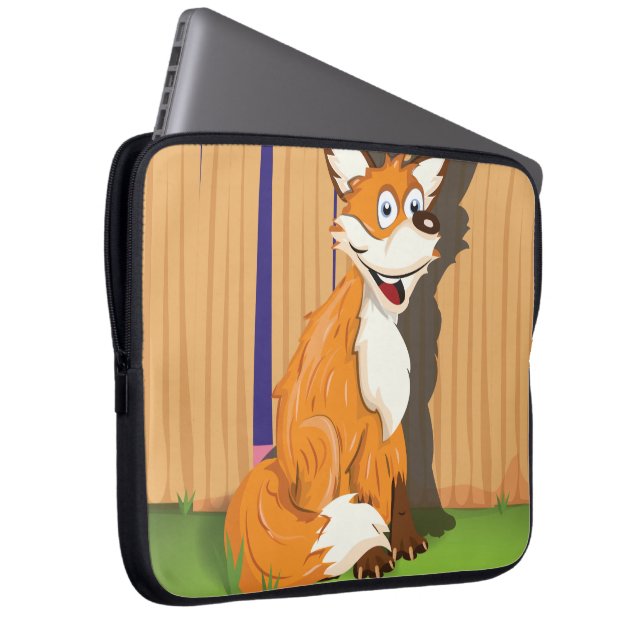 fox laptop sleeve (Front Right)