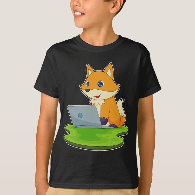 Fox Laptop T-Shirt (Front)