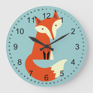 Fox Large Clock