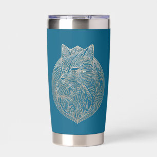 Fox Line Art Logo Symbol Editable Insulated Tumbler