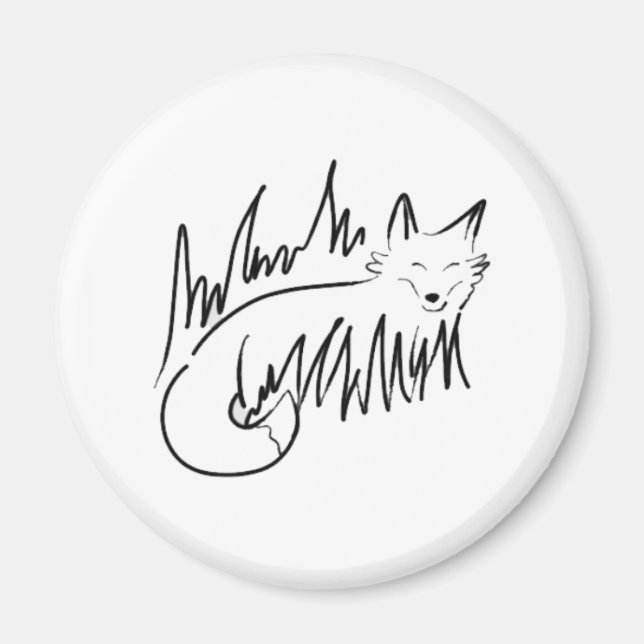 Fox Line Art Magnet (Front)