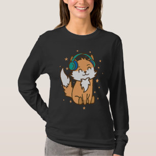 Fox listening Music Nature Animal Zoo Environment T-Shirt