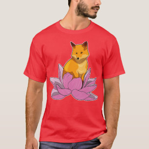 Fox Lotus flower Flower T-Shirt