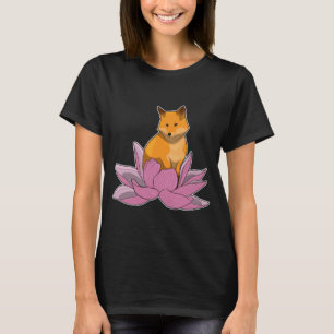Fox Lotus flower Flower T-Shirt