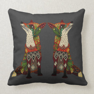 fox love lead linen cushion
