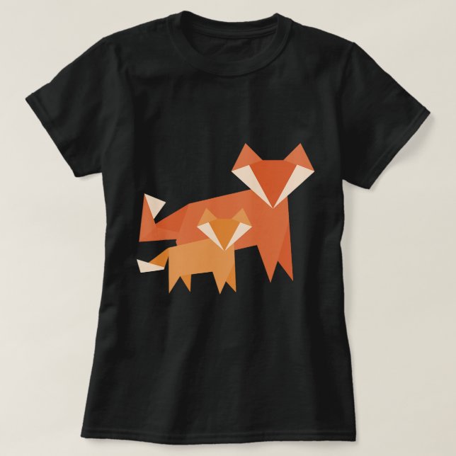 Fox Lover Cool Looking Mother And Baby Fox Cute Or T-Shirt (Design Front)