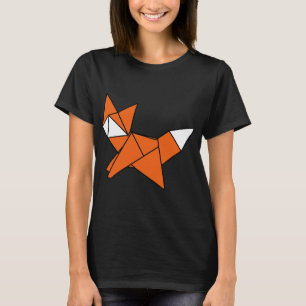 Fox Lover Cute Origami Red Fox Japanese Minimalist T-Shirt