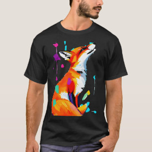 Fox Lover Drawing oil painting artwork of a fox T-Shirt