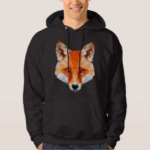 Fox Lover In Origami Look Hoodie