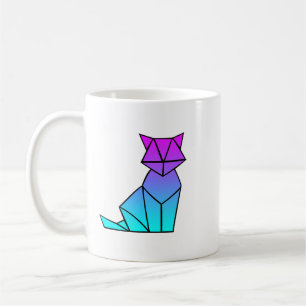 Fox Lover Origami Vaporwave Aesthetic Retro Love A Coffee Mug
