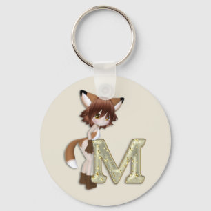 Fox M Key Ring