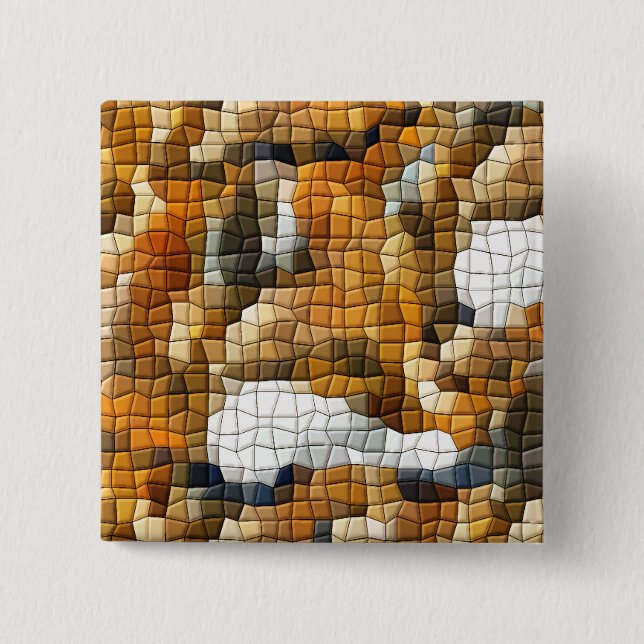 FOX MOSAIC 15 CM SQUARE BADGE (Front)