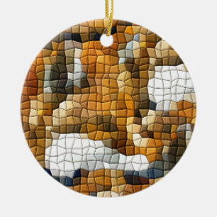 FOX MOSAIC CERAMIC TREE DECORATION
