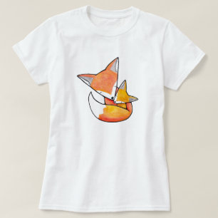 Fox Mother Child Baby Fox graphic T-shirt