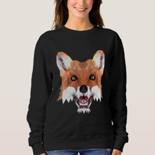 Fox Motif Polygon Fox Foxes Forest Animals Sweatshirt