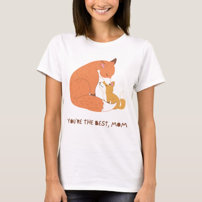 "Fox Mum & Cub – Wild Tenderness Art" T-Shirt (Front)