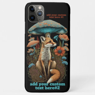 Fox Mushroom Wildflower Cottagecore Floral Custom iPhone 11 Pro Max Case