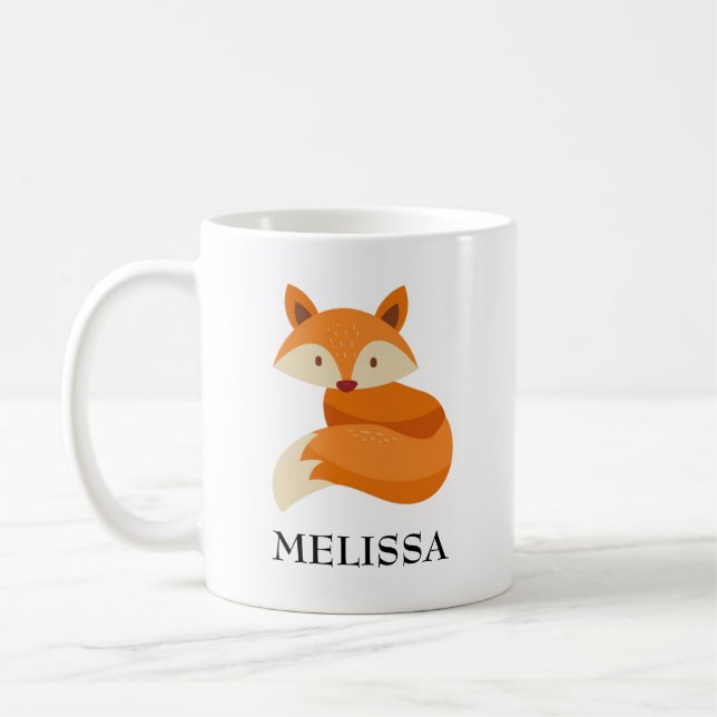 Fox Name Custom Coffee Mug (Left)