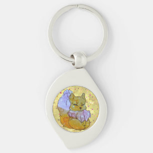 Fox named Dice Key Ring