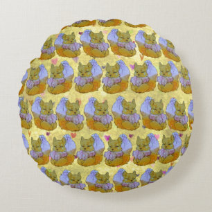 Fox named Dice Round Cushion